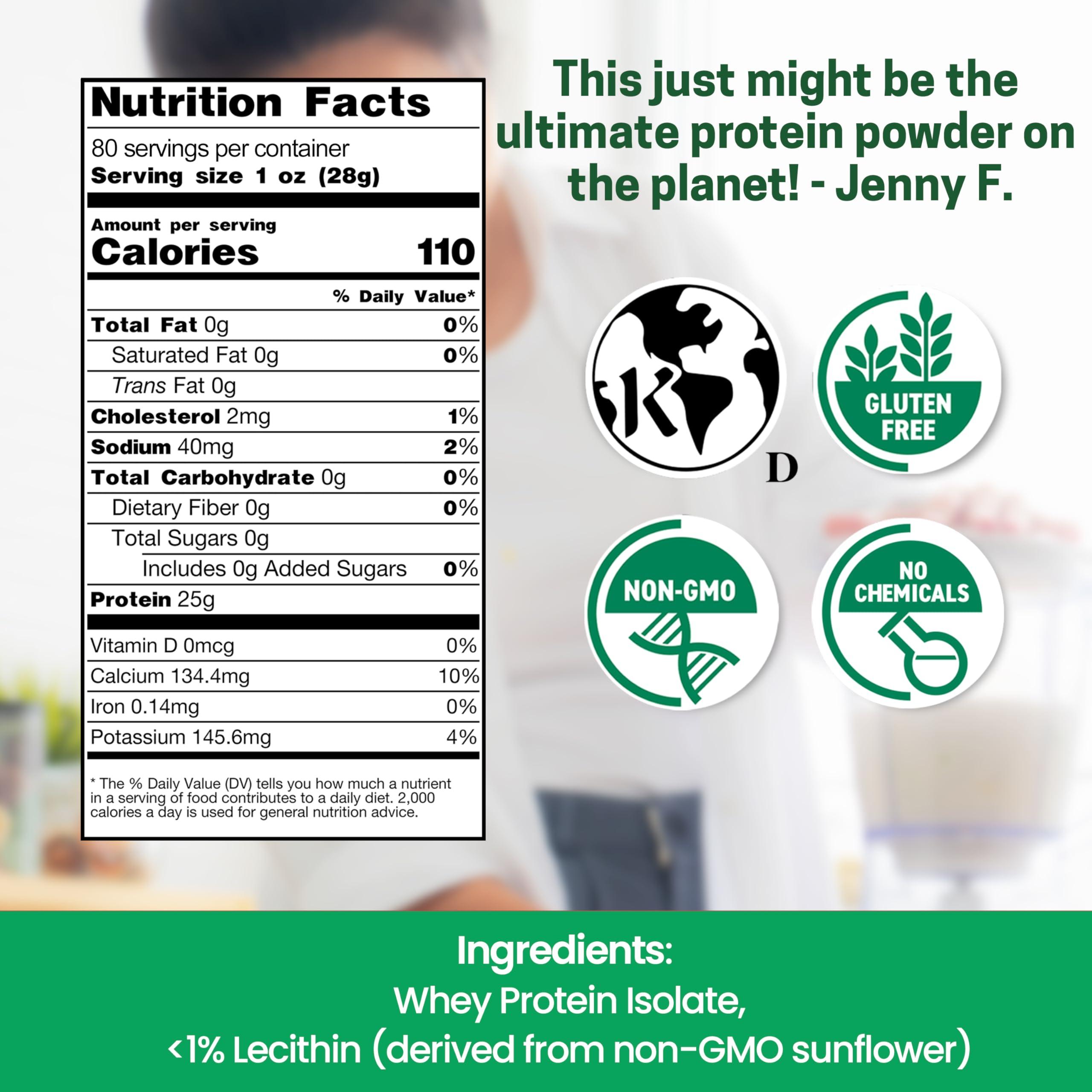 Z Natural Foods Z Natural Foods Ultra Whey Protein Isolate Powder - Pure, Unflavored, Unsweetened Whey Protein Powder - Flavorless Whey Isolate with Vital Proteins for Fitness, Sports Nutrition, Immune Support, 5 lb