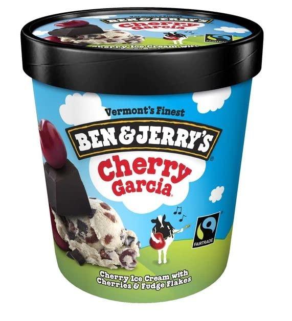 Ben & Jerry\'s Ben & Jerry\'s Non-GMO, Cage-Free Eggs, Fairtrade Ingredient Ice Cream Pints, Pack of 6 (Cherry Garcia)