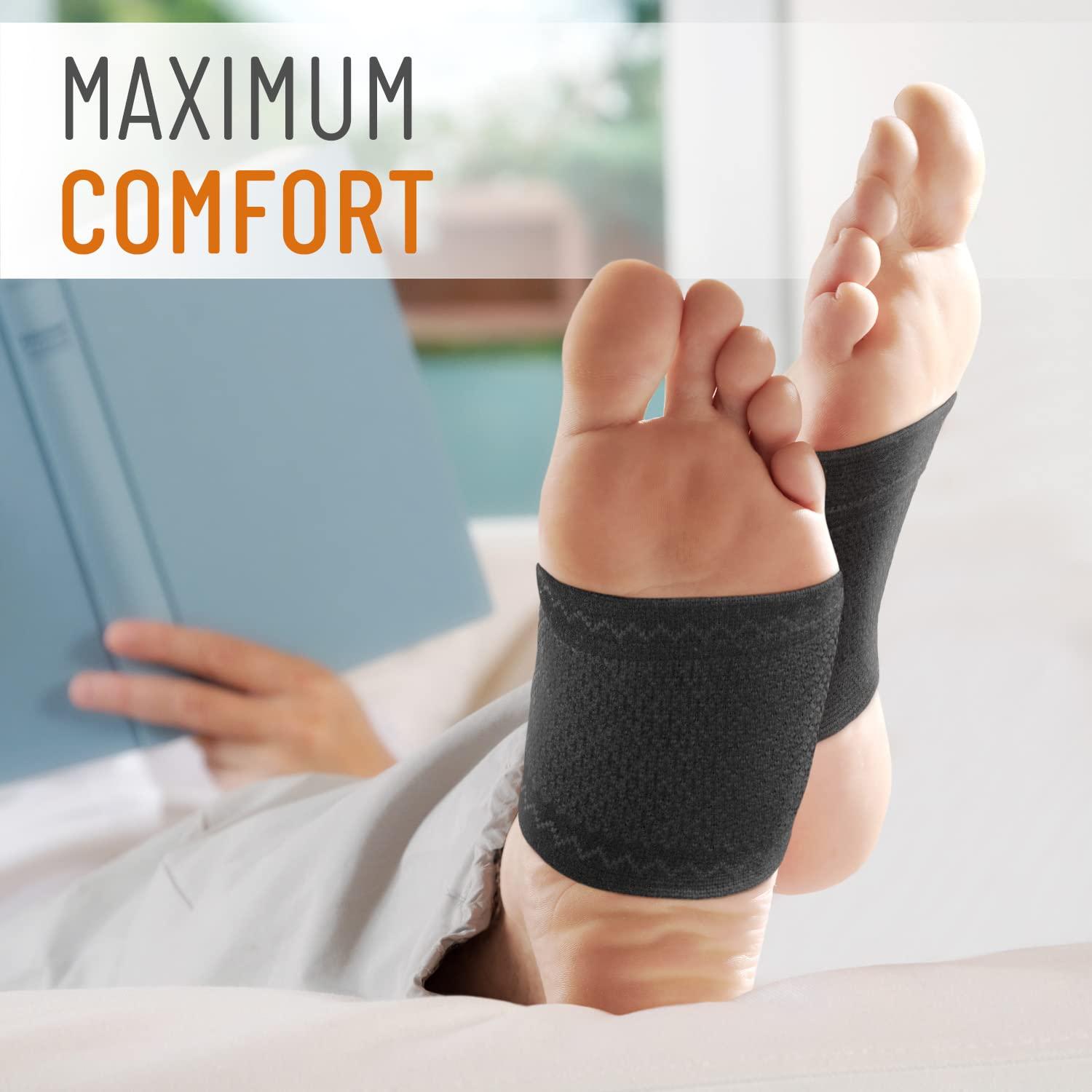 Copper Edge Copper Edge Copper Arch Support for Plantar Fasciitis. 2 Half Socks/Sleeve Compression Brace for Women and Men. Orthotics Feet Pain Aid Fit for Flat/High/Fallen Arches (Copper Arch Black)