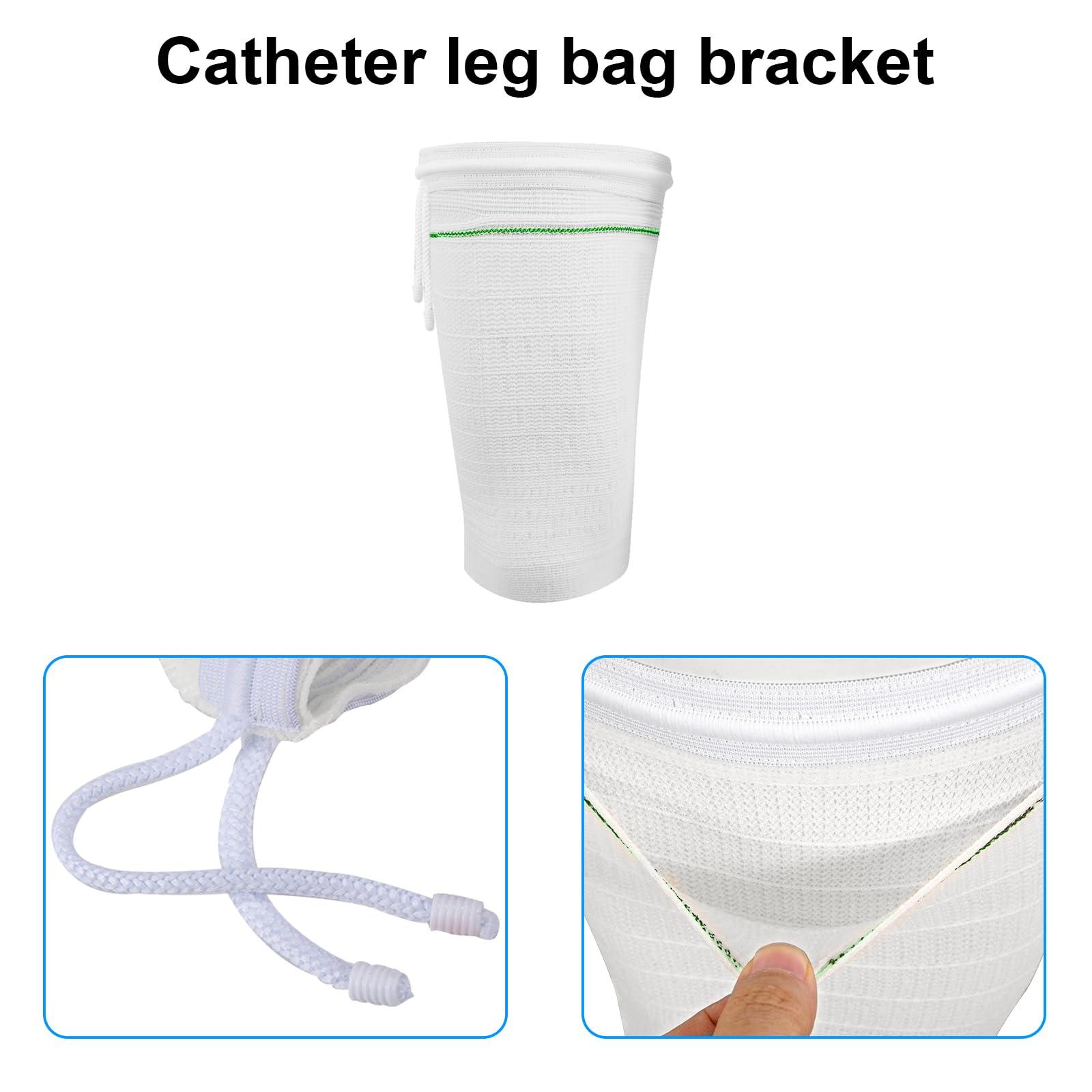 HNYG Catheter Leg Bag Holder,Catheter Bag holder with Adjustable Strap,Fabric Catheter Stabilization Device,Leg Sleeve for Catheter Bag,Urine Drainage Bag Cover,Urinary Incontinence Catheter Supplies. (XL)