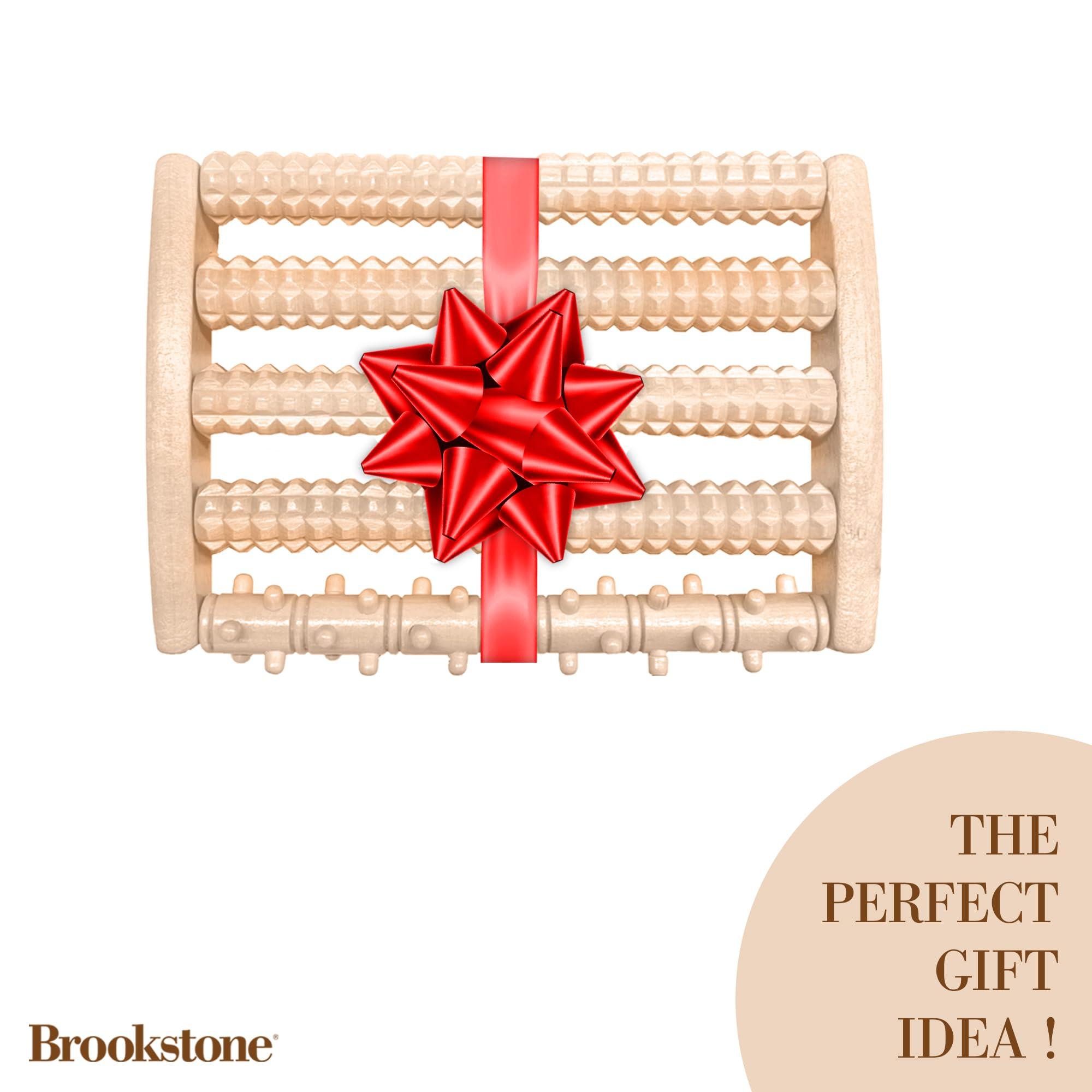 Brookstone Brookstone Foot Roller Massager for Plantar Fasciitis Relief - Wooden Foot Massage Roller for Feet - Stimulate Reflexes & Relieve Stress - Wide Feet Massager Useful Gift for Elderly, Mom Dad (Oak)