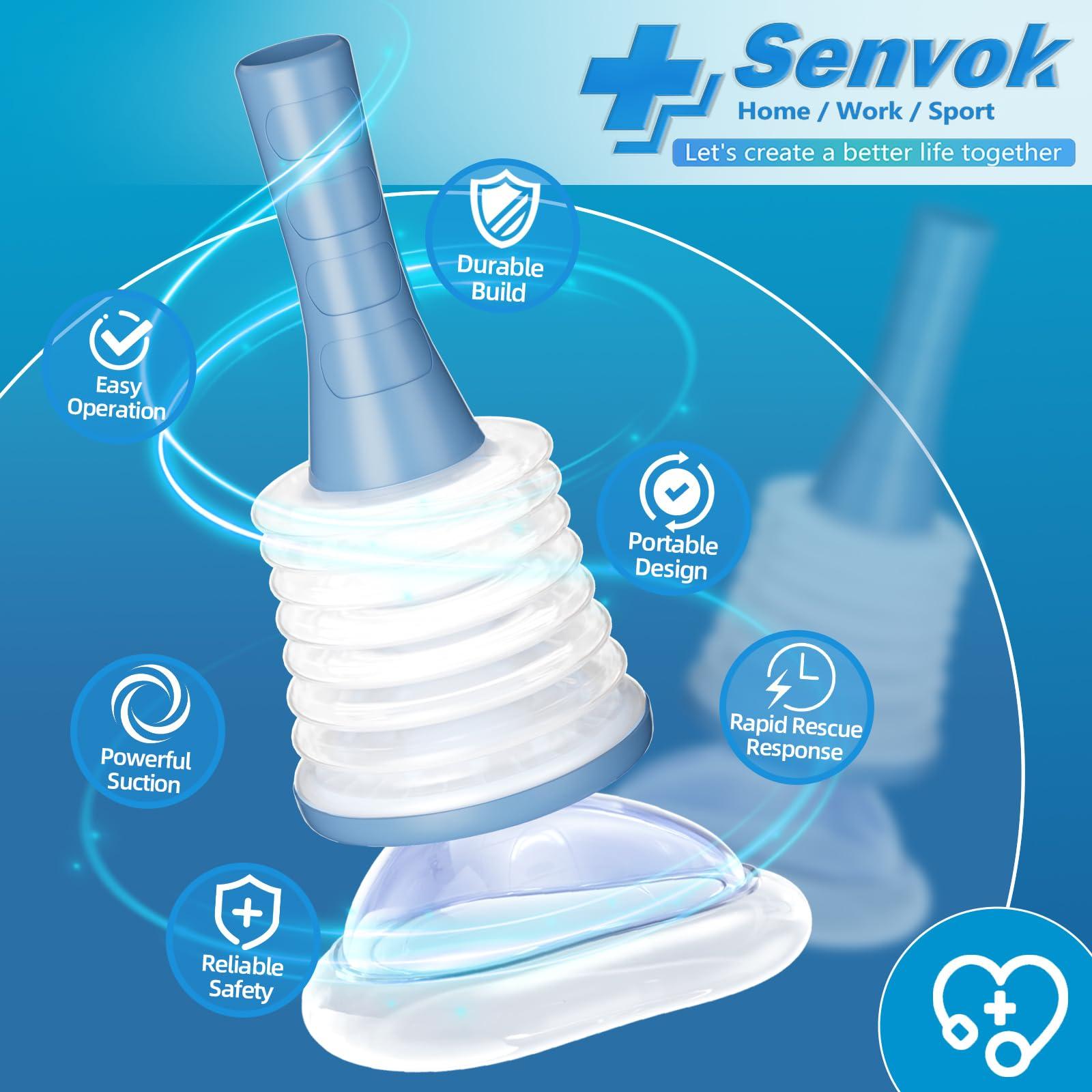 Senvok Senvok Choking Rescue Device (2 Sets) - Home Kit & Travel Kit - Anti Choking Device for Kids and Adults, Portable Airway Suction Device, Choking First Aid Device