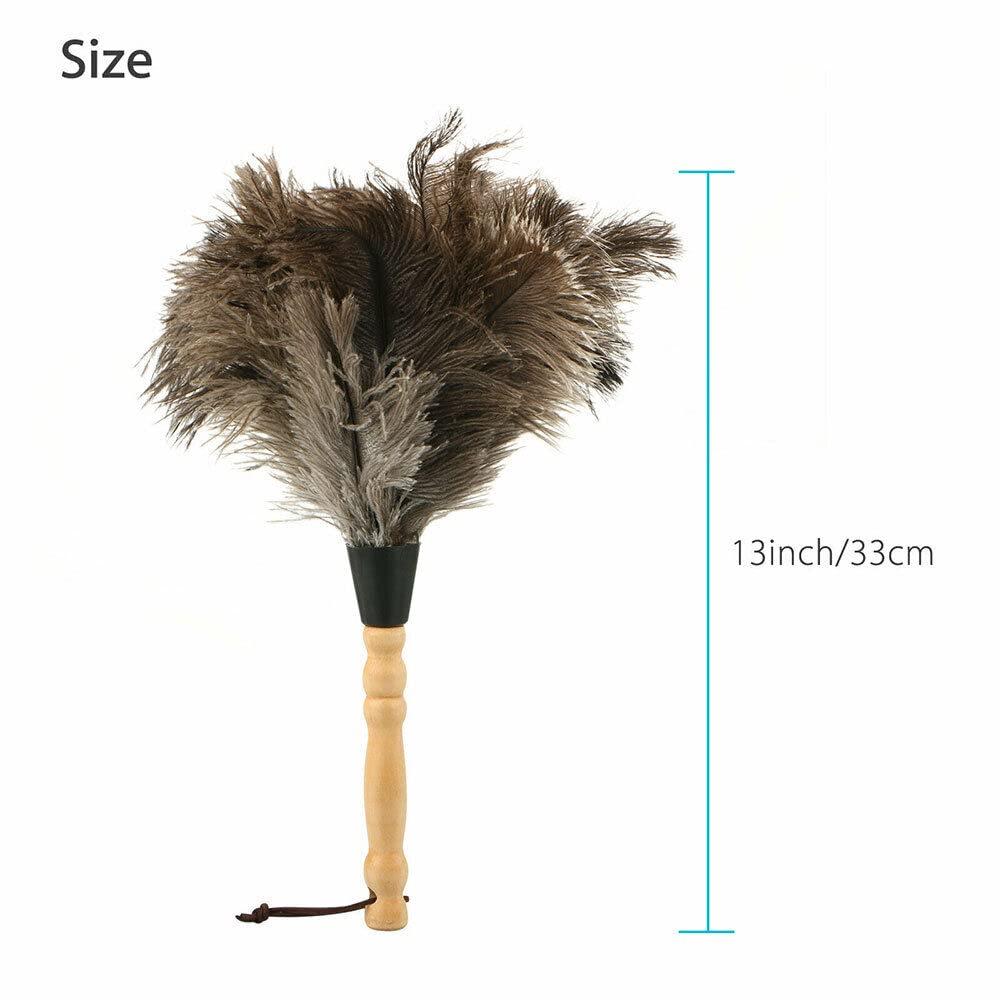 TEAMWILL TEAMWILL 2PACKS 13\" Ostrich Feather Duster Durable Dust Collecting Cleaning Tool in Wool Shop