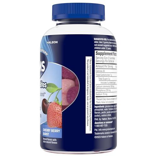 TUMS TUMS Gummy Bites Dietary Supplement for Occasional Heartburn Relief, Upset Stomach and Acid Indigestion, Great for a Summer BBQ - Cherry Berry Burst - 108 Count