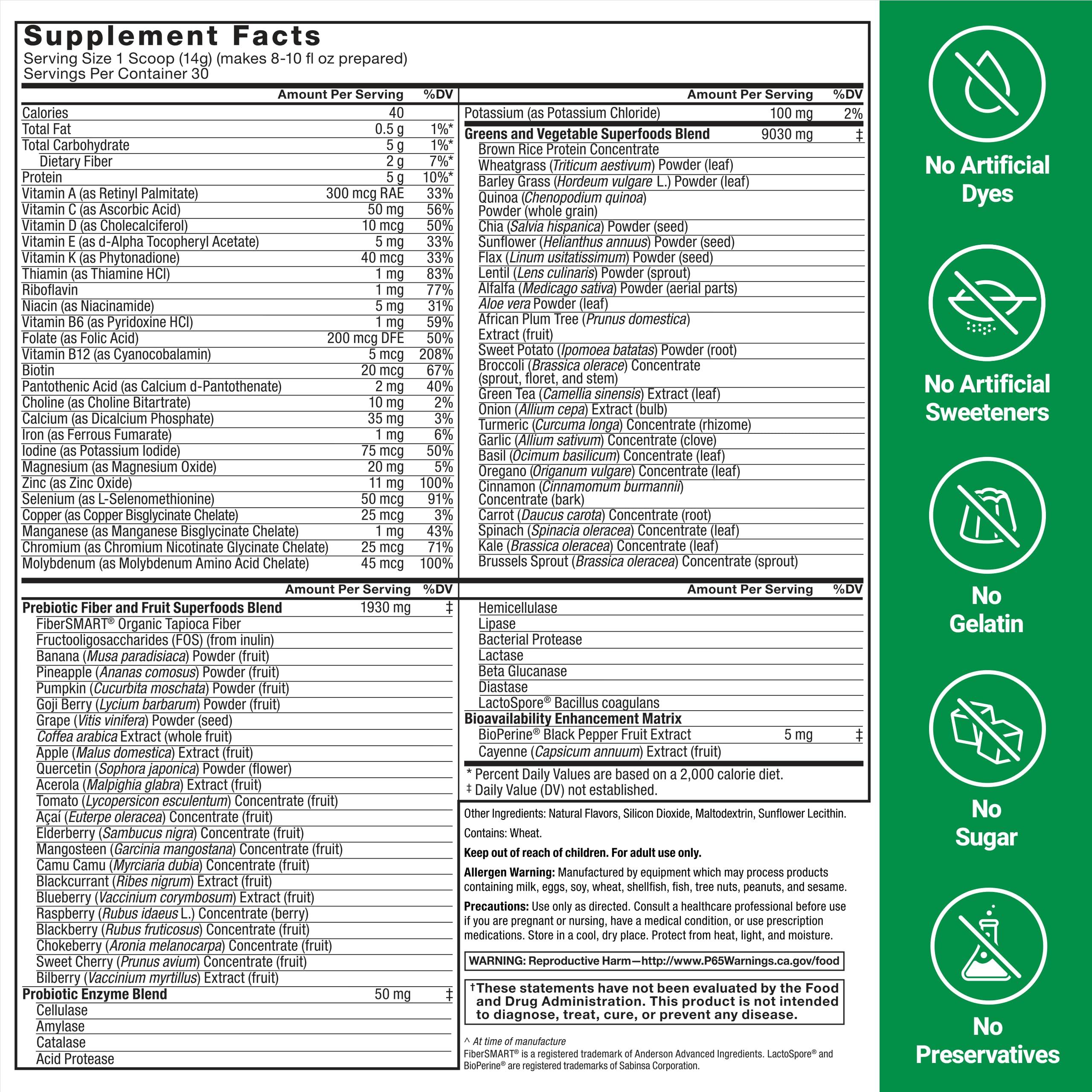 Force Factor FORCE FACTOR Smarter Greens Superfoods Powder, 3-Pack, Supports Digestion and Bloating, Immunity, and Energy, Greens Powder with Probiotics, Digestive Enzymes, Antioxidants, and Fiber, 90 Servings