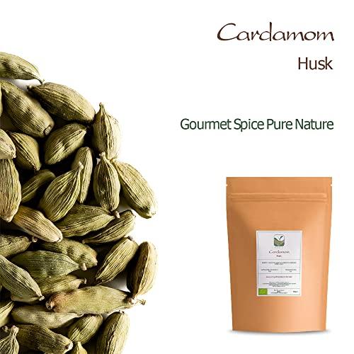 Valley of Tea Cardamom Pods Organic Gourmet Spice - Intensely Aromatic - Cardamum - L. Elettaria cardamomum Cardamon - Cardoman Pods Cardimon Pods Cardemon Cardomam Cardamonin 100g