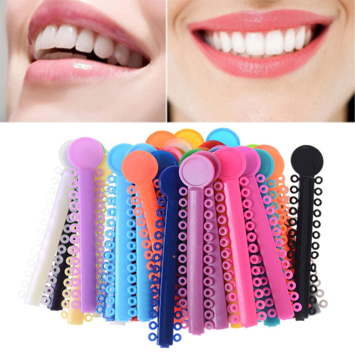 Ceonam 1040 Pcs Multicolored Braces Rubber Bands Orthodontic Ligature Ties O-Rings Elastic Bands for Braces (Color)