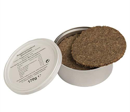 Militar Genuine German army survival food pack Outdoor Bread 170g NATO MRE can canned bread tin Grainy rye flour, sliced (2 cans x 6 oz)