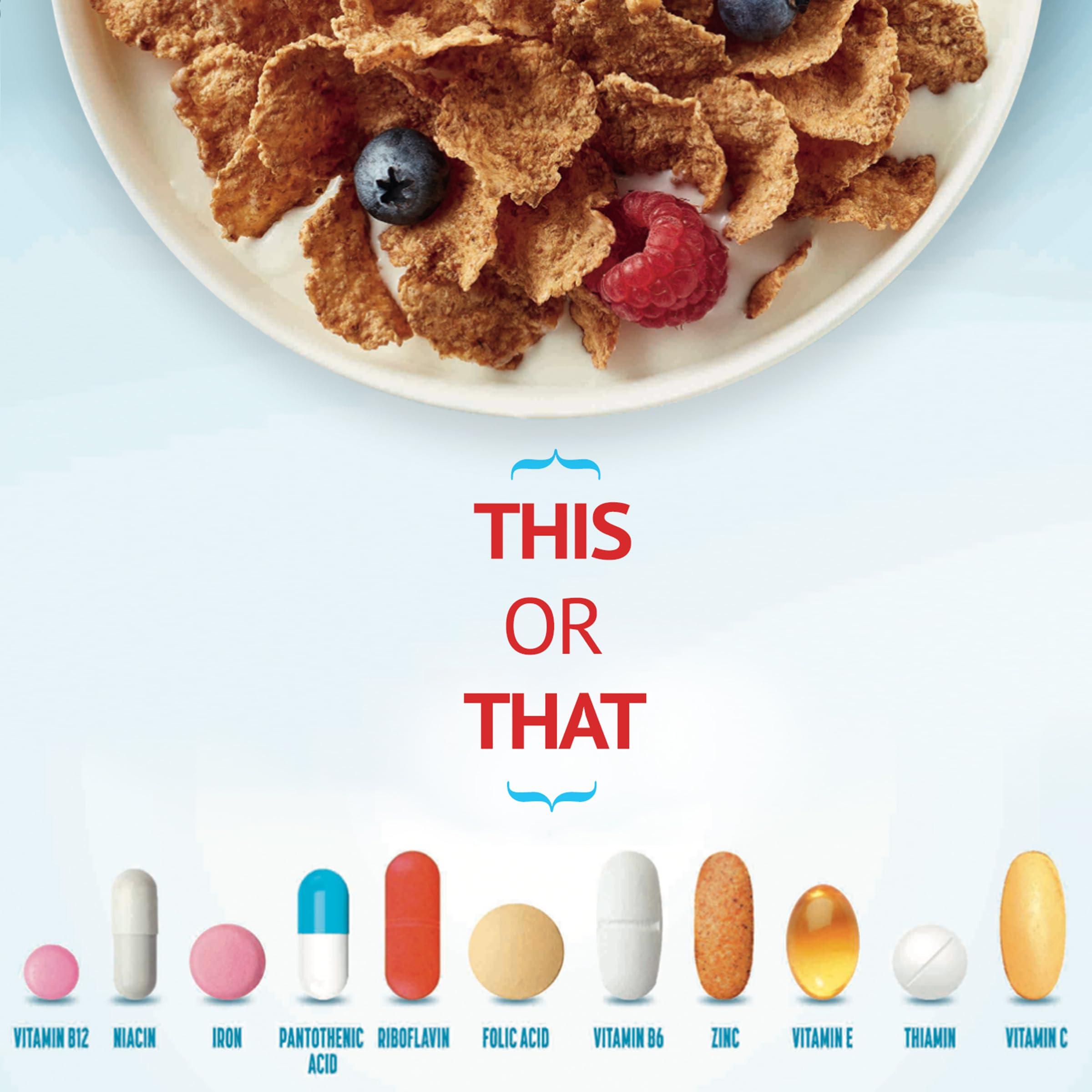 Total Total Breakfast Cereal, 100% Daily Value of 11 Vitamins & Minerals, Whole Grain Cereal, 16 oz
