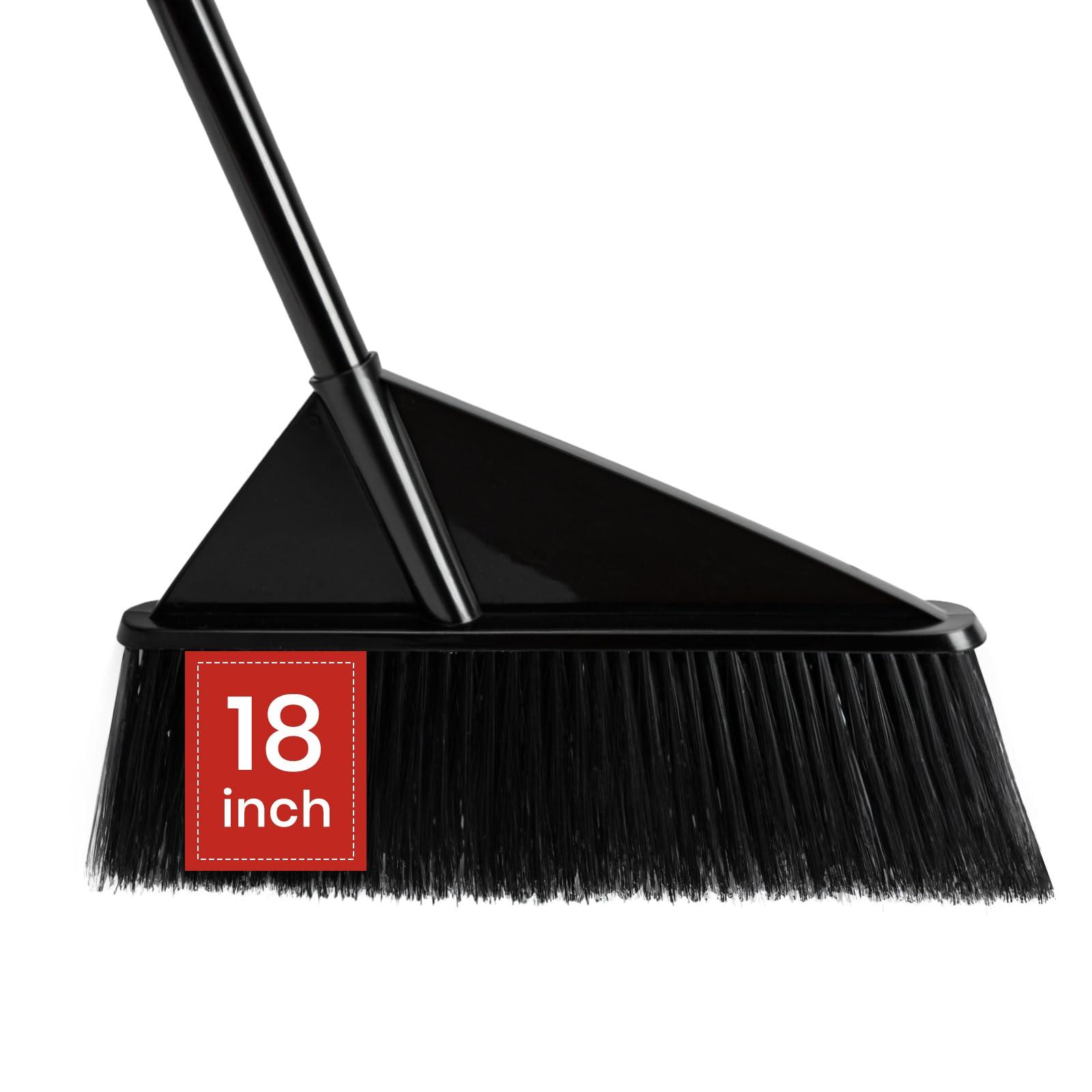 KalTell Outdoor Broom Heavy Duty 62 Long Handle Brooms for Sweeping Outside Stiff Bristle Angle Broom for Household/Commercial Uses
