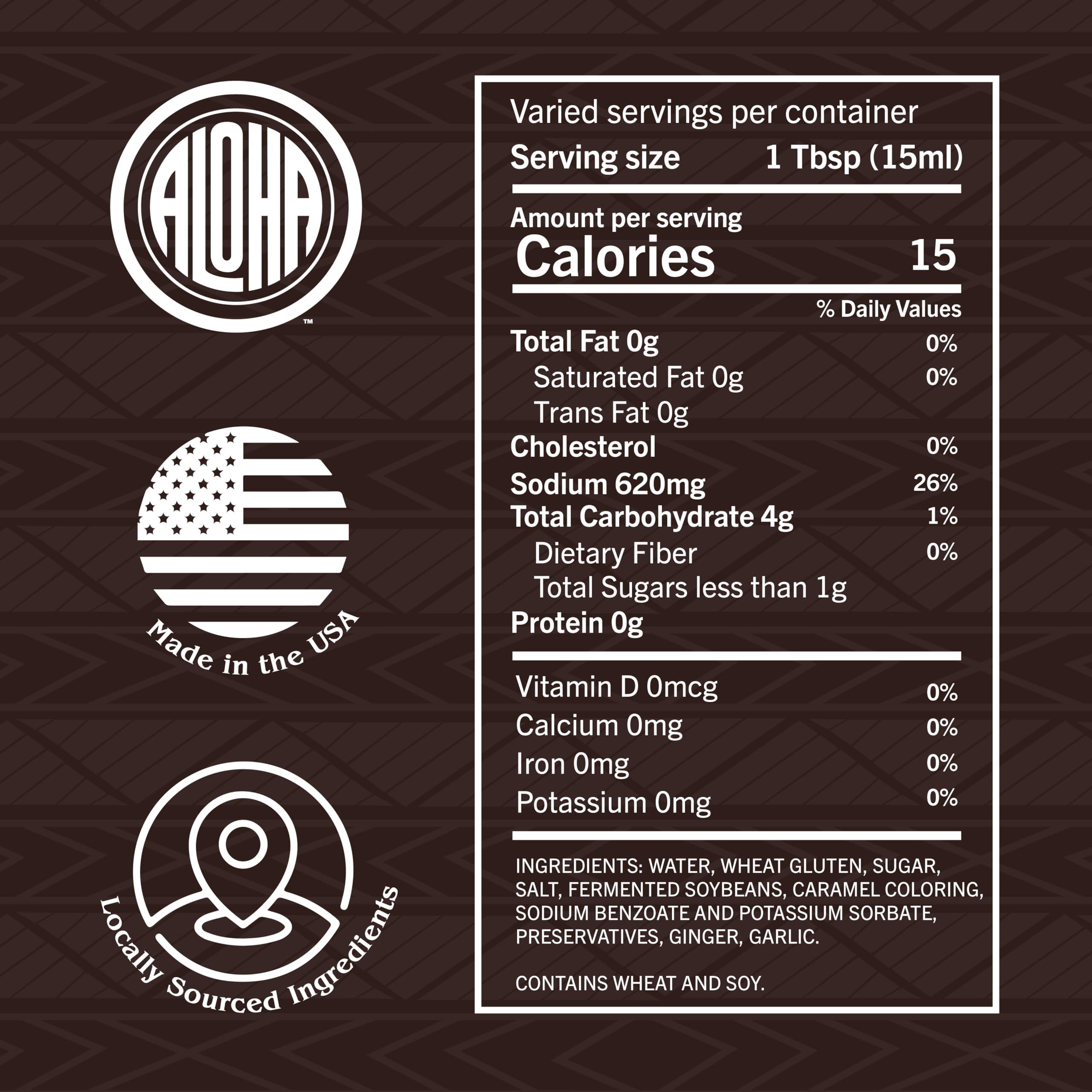 ALOHA Aloha Shoyu - Hawaiian Style Barbecue Sauce - Zesty and Sweet Taste - Made in Hawaii - 24 oz. Bottle