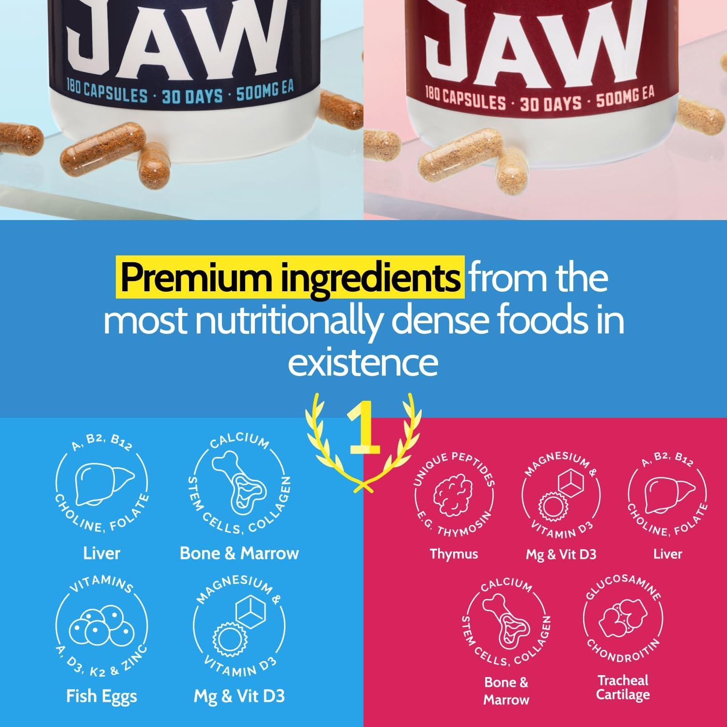 Strong Jaw Strong Jaw Tooth Restore and Gum Restore Supplements Tooth Remineralization, Teeth Health and Gum Repair for Receding Gums, Teeth and Gum Vitamins for Gum Regrowth, Oral Health (4 Pack)