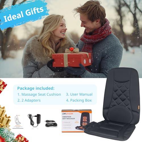 CARSHION CARSHION 10 Vibration Motors, Massage Seat Cushion with Heat,Back Massager for Chair Back Massager Heated Seat Cover Massage Chair Pad for Pain Relief Home Office Use