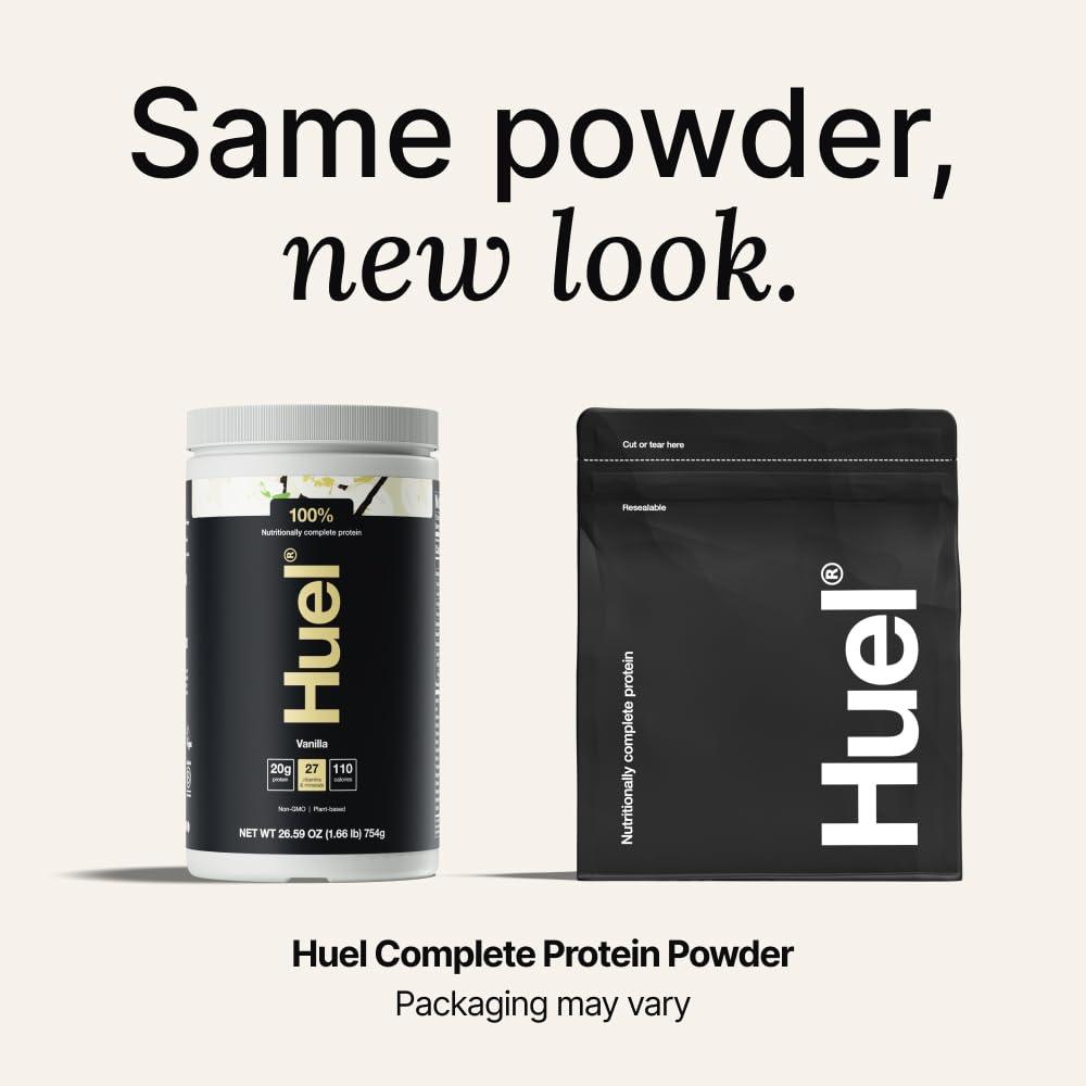Huel Huel Vegan Protein Powder | Strawberry | Complete Nutrition | 20g Protein, 27 Vitamins and Minerals, 100% Plant-Based, Gluten Free, Non-GMO, Lactose Free | 26 Servings