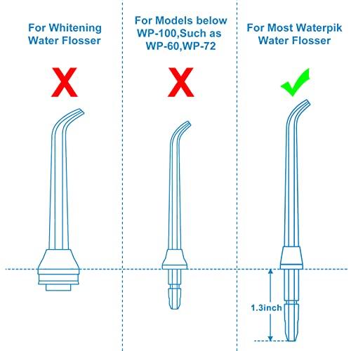 RAXSEG Flosser Replacement Tips for Waterpik Water Flosser, Reach Flosser Refill Heads Replacement Heads for Waterpik, Compatible with Waterpik Oral Irrigator & Dental Flosser(6 Classic Jet Tips)