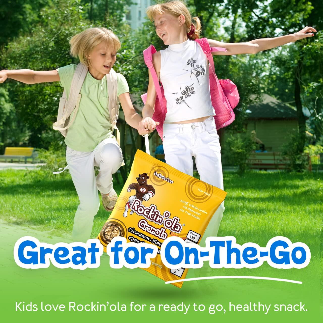 R ROCKIN' OLA Rockin Ola Protein Granola Clusters, Quick Breakfast Snack, Allergen Free, No Artificial Flavors, Colors or Preservatives, On-The-Go Healthy Snack Packets (25 Count, Protein Granola)