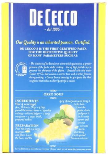 De Cecco De Cecco Orzo No. 74, 16-Ounce Boxes (Pack of 20)