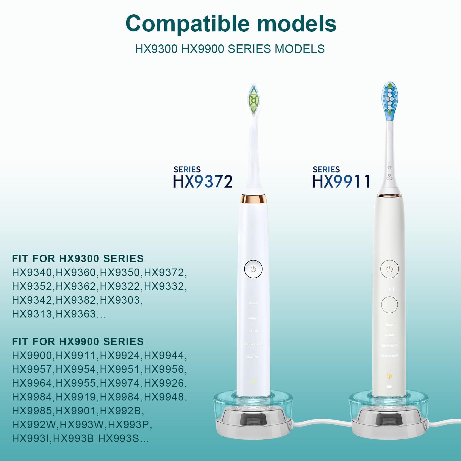 BCMCZCDC Toothbrush Charger for Philips Sonicare Diamondclean Toothbrush, Sonic Care CBA1001 Charger for HX9901 HX9903 HX9924 HX9954 HX9957 HX9984 HX992W HX993B,Compatible All HX99xx Series Toothbrush