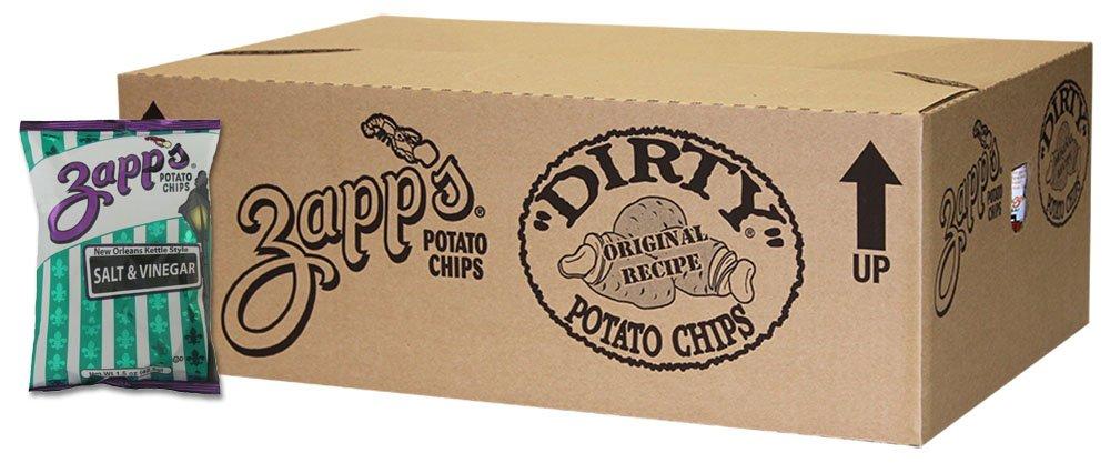 Zapp's Zapp’s New Orleans Kettle-Style Potato Chips, Salt and Vinegar – Crunchy Chips with a Bold Flavor, Great for Lunches or Snacking on the Go, 1.5 oz. Bag (Pack of 30)