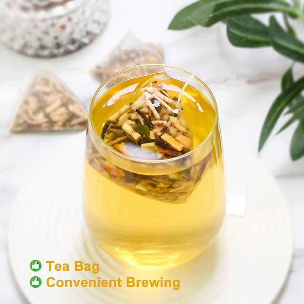 Plant Gift 100% Pure Natural Herbal Tea, Radix Fici Hirtae Poria cocos Bean Jelly Tea Bag, 250g/8.81oz (5g*50bags) Tartary buckwheat, Coix seed, Poria cocos, Caffeine Free, No Additives, Non-GMO