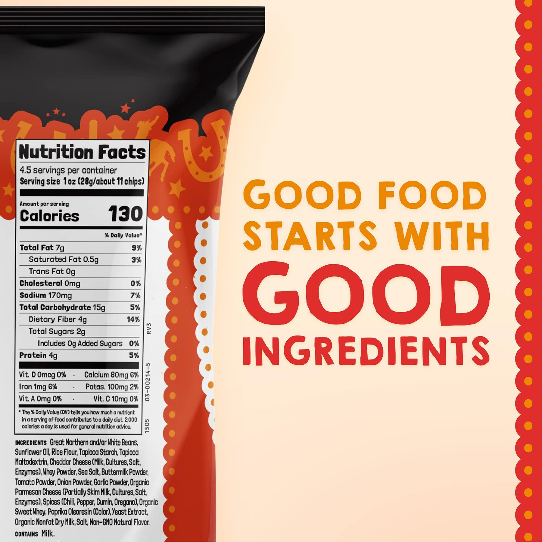 Beanitos Beanitos White Bean Chips - Nacho Nation - (6 Pack) 4.5 oz Bag - White Bean Tortilla Chips - Vegetarian Snack with Good Source of Plant Protein and Fiber