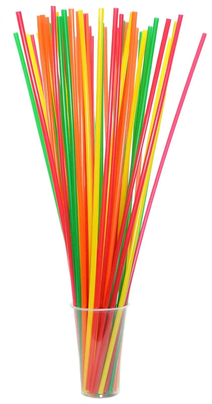 Myriahs Extra Long 18" Colorful Plastic Drinking Straws- Pack of 200