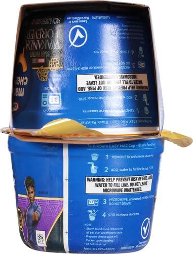 Kraft Mac & Cheese Kraft Mac & Cheese Cups Macaroni and Cheese Microwavable Dinner SpongeBob SquarePants, 4 ct Pack, 1.9 oz Cups (Pack of 2)