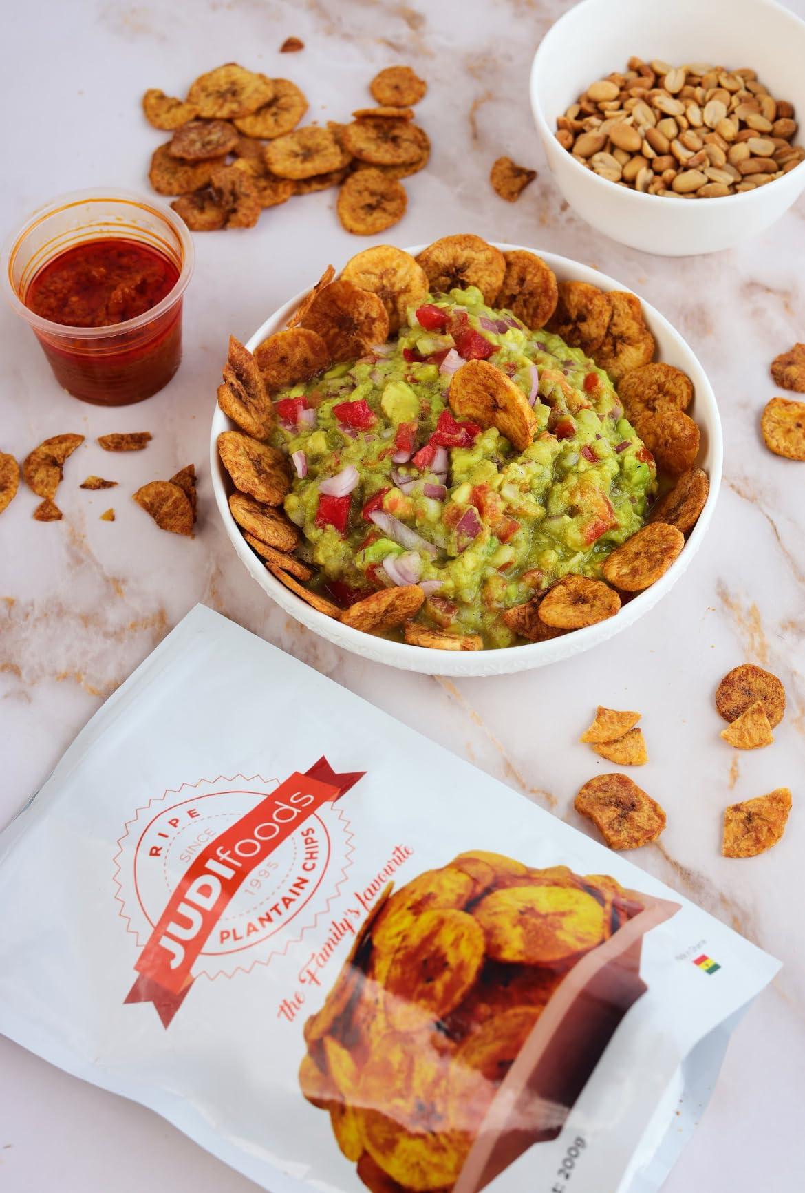 Judi Foods Judi Foods Plantain Chips- Ripe, Sweet Plantain Chips, Organic Chips, Crispy Exotic Chips, 3.5 Ounce (Pack of 5)