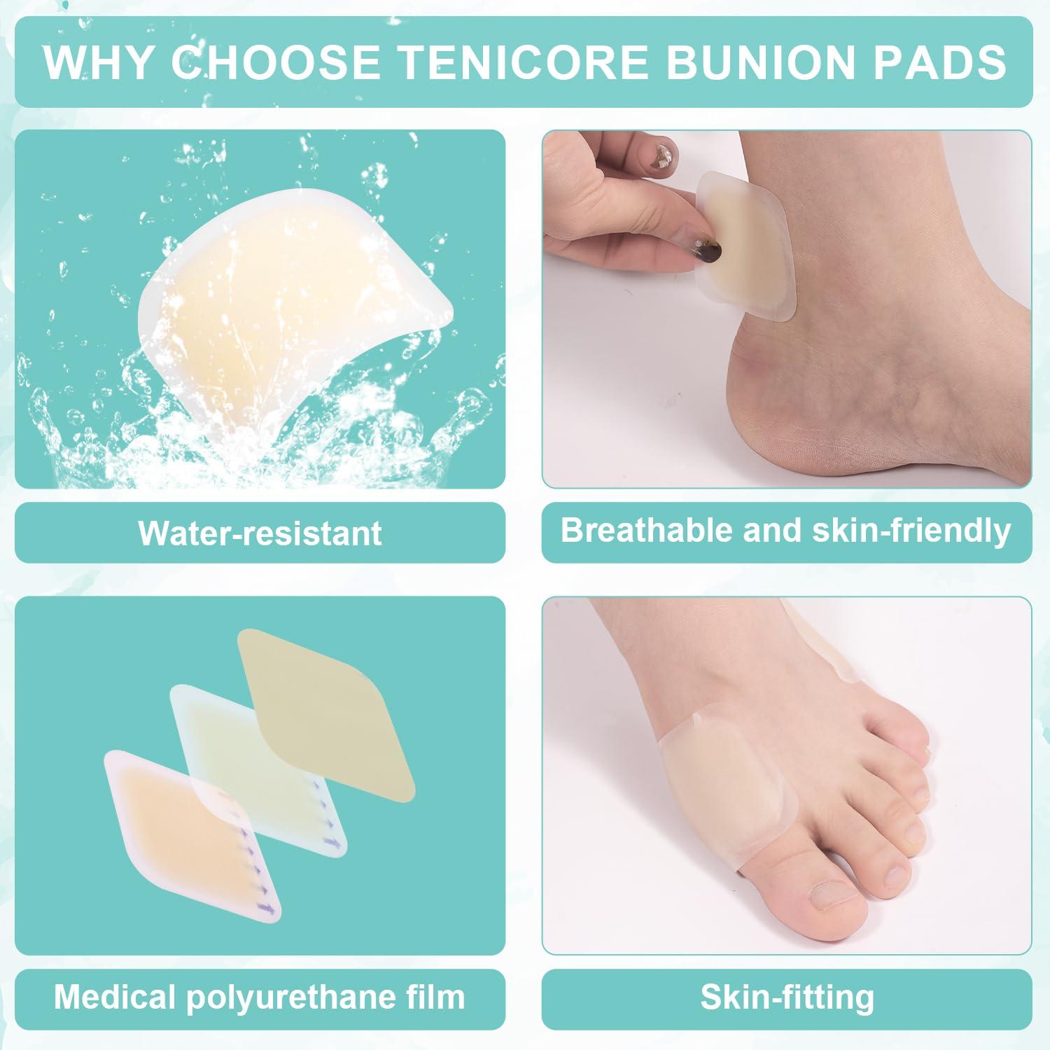 SAVITA 10pcs Blister Bandage, Waterproof Thin Blister Pads Gel Blister Pads Hydrocolloid Bandages Toe Protector Pads Sole and Heel Cushions