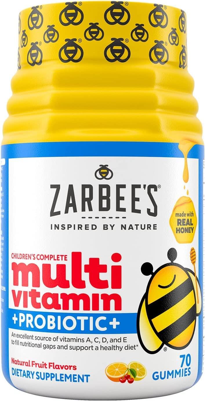 Zarbee's Zarbee\'s Kids Daily Immune Support & Kids Multivitamin + Probiotic Multipack, Immune Support Gummies with Elderberry, Vitamin C & Zinc, 42 ct, & Children\'s Vitamins + Probiotic Gummies, 70 ct, 2 Items