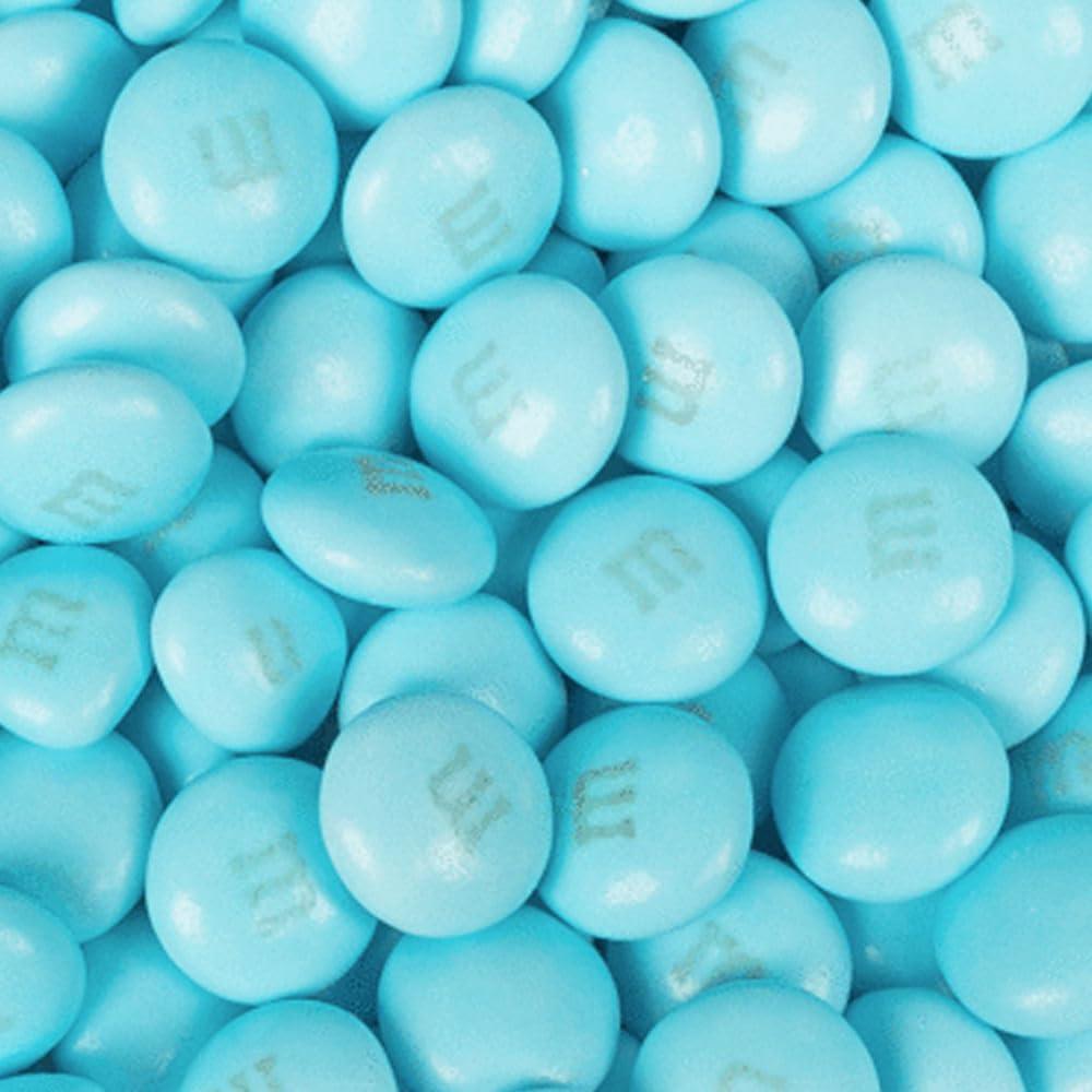 WH Candy Light Blue M&Ms Candy 1lb (approximately 500pcs) - Milk Chocolate, Candy for Wedding, Birthday Baby Shower Candy Buffet