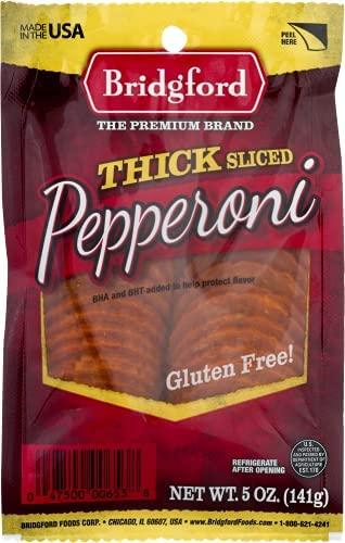 Bridgford Bridgford Sliced Pepperoni, Gluten Free, Made in the USA, 5 oz (Pack of 3)