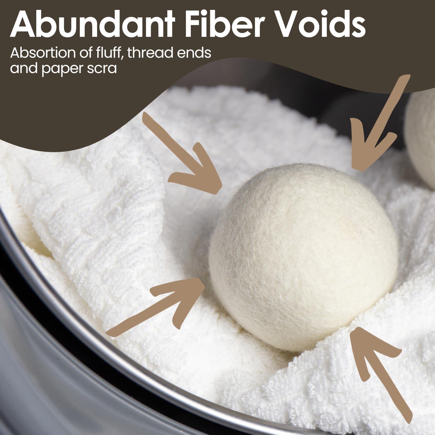 Blueco Haus Blueco Haus Dryer Balls - Set of 6 XL Size 3 Colors - Reusable -Dryer lint Balls - Laundry Wool for Dryer - Dryer Balls Cozy House - Dryer Balls friendsheep - Wool Dryer Balls