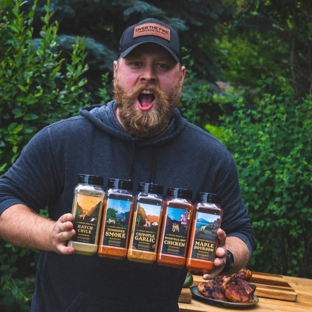 Spiceology Spiceology & Derek Wolf - Maple Bourbon Seasoning - Sweet & Smoky Barbeque Rubs, Seasonings and Spice Blends - Use On: Ribs, Pork Shoulder, Beef, Bacon, Chicken Wings, Popcorn, Scallops or Duck Breast - 4.2 oz