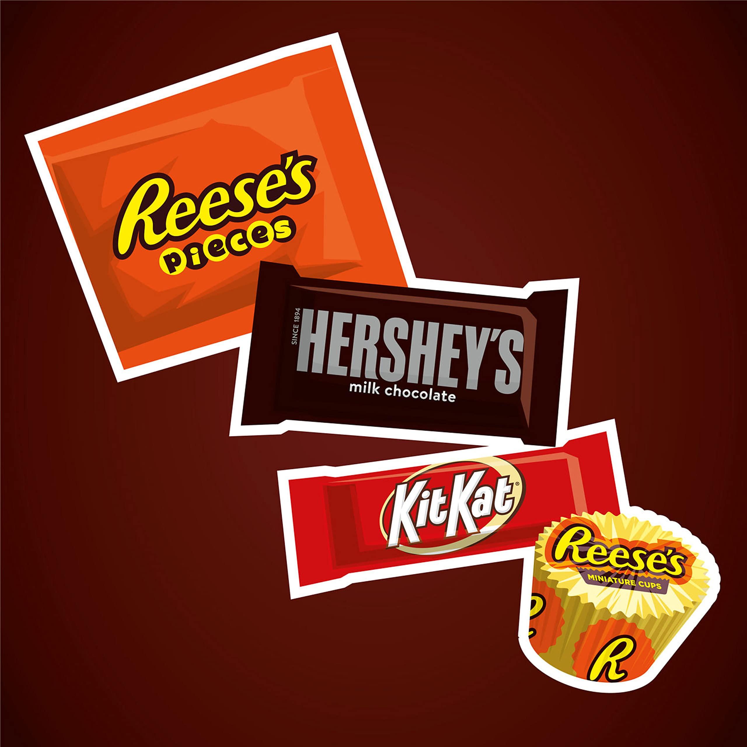 HERSHEY'S HERSHEY\'S, KIT KAT and REESE\'S Assorted Flavored Candy Party Pack, 33.38 oz