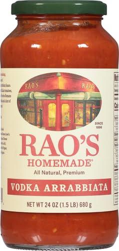 Rao\'s Rao\'s Homemade Vodka Arrabbiata Sauce, 24 oz, Tomato Sauce, Spicy, All Purpose, Keto Friendly Pasta Sauce, Premium Quality Tomatoes from Italy and Crushed Red Pepper