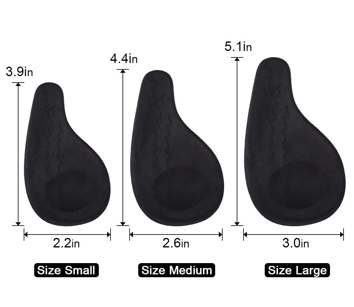 Dr.Foot Dr. Foot's Supination Insoles & Overpronation Insoles, Medial & Lateral Heel Cups for Foot Alignment, Knee Pain, Bow Legs, Osteoarthritis(Medium - Women's 8-11.5|Men's 6-10.5, Black)