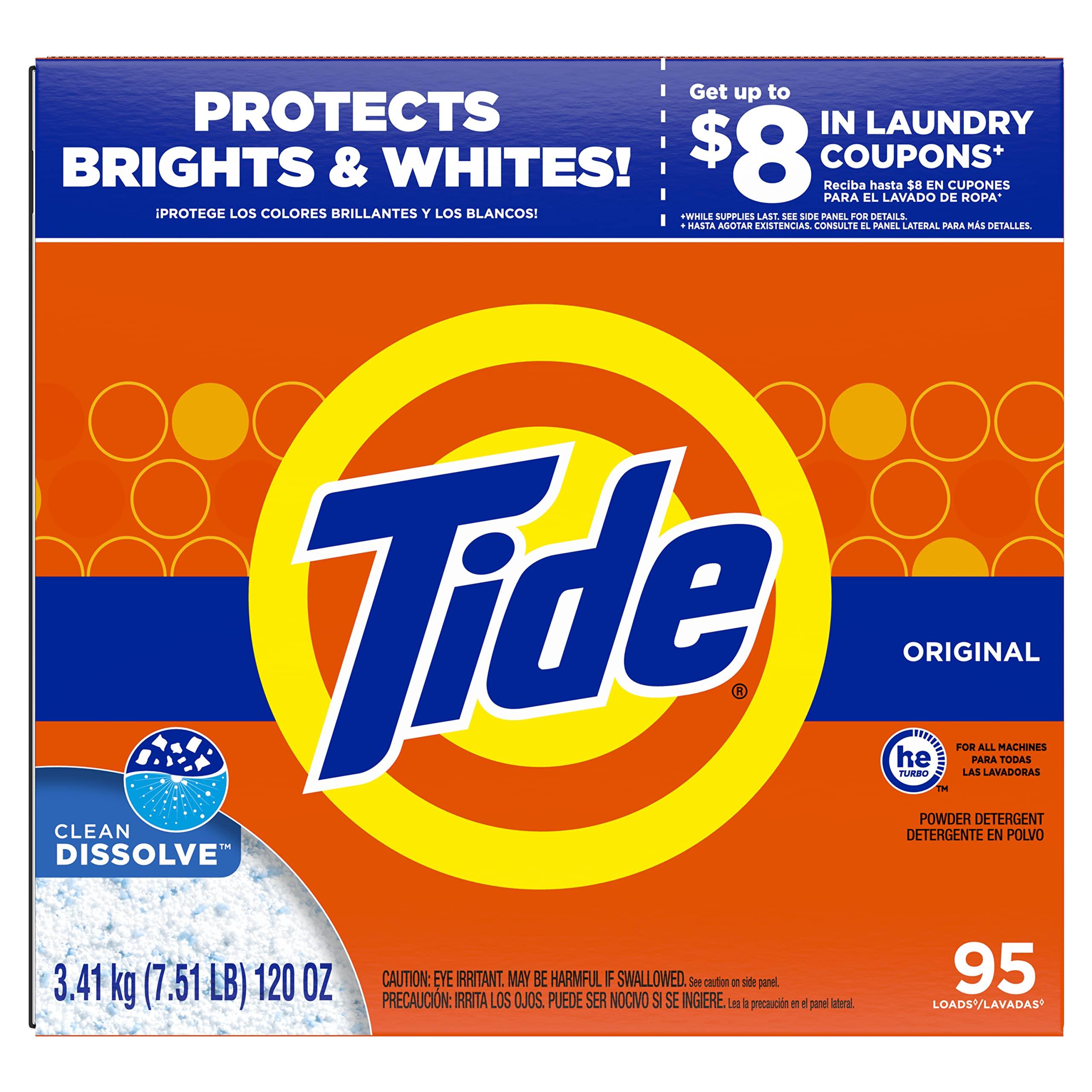 Tide Tide Powder Laundry Detergent, Original, 95 loads, 120 oz