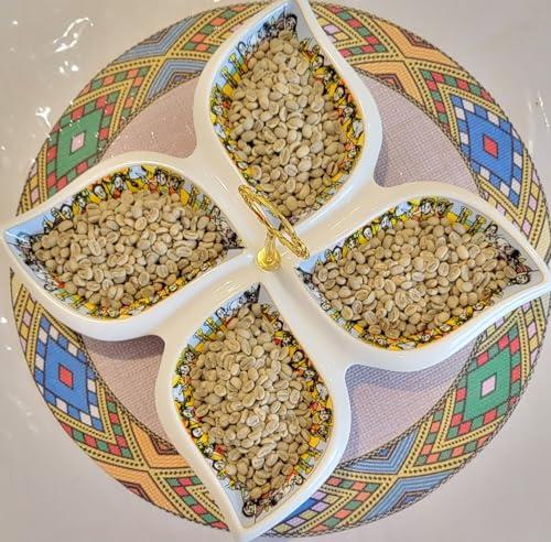 Afro Sheba Coffee Afro Sheba Coffee - Whole Bean Medium Roast Coffee - Full Body - Ethiopian Single Origin - Ground - Low Acid - Washed & Natural - 1 lb (16 oz) (Yirgacheffe)