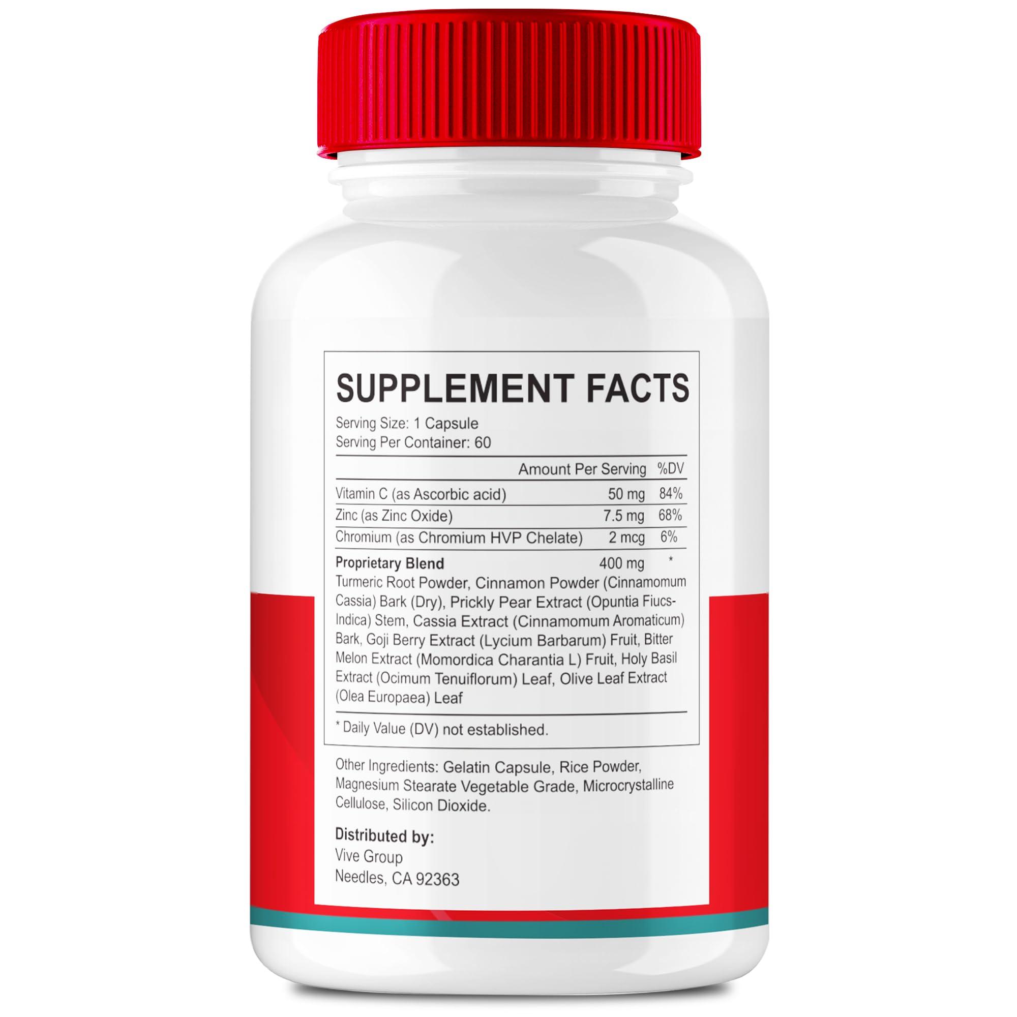 VIVE MD Sweet Relief Glycogen Support Capsules - Sweet Relief Blood Vessel Cleaner Supplement, Glycogen Support Sweet Relief Advanced Formula SweetRelief Capsules for Overall Health + Wellness (60 Capsules)