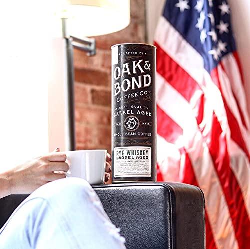 OAK & BOND Oak & Bond Coffee Co. Colombia Single Origin and Rye Whiskey Barrel Aged Coffee Bundle, Whole Bean - 22oz. Total