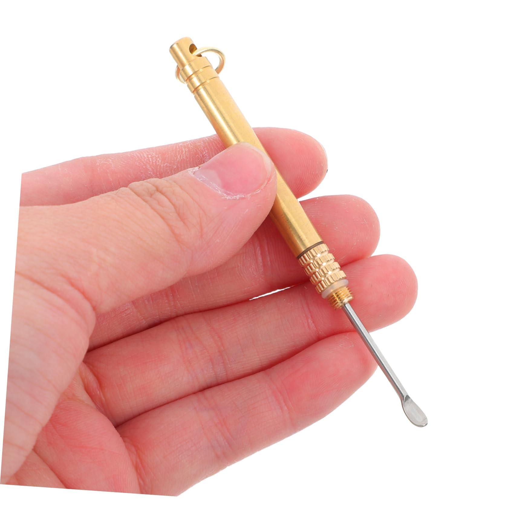 HEALLILY Titanium Alloy Ear Spoon Ear Wax Cleaner Earwax Removable Spoon Digging Ear Spoons Ear Cleaner Ear Wax Removal Tool Ear Wax Picker Ear Pick Spoon Titanium Alloy Earpick