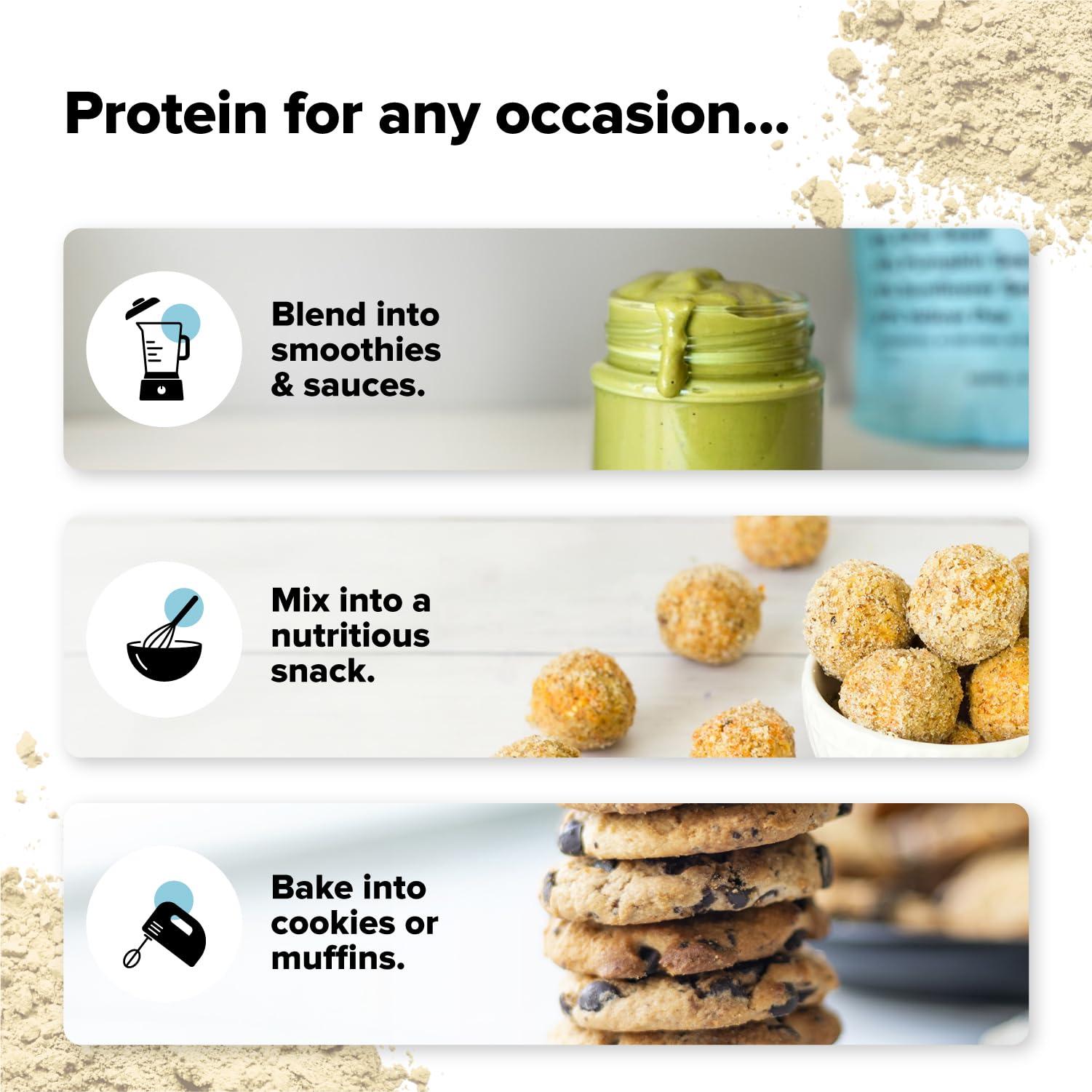 Complement Complement Organic Unflavored Vegan Protein Powder (30 Servings) Low Carb, Low Calorie, Sugar Free, Soy Free, Non-GMO, Gluten Free, Non Dairy- Yellow Pea, Pumpkin Seed- 15g Plant Based Protein Powder