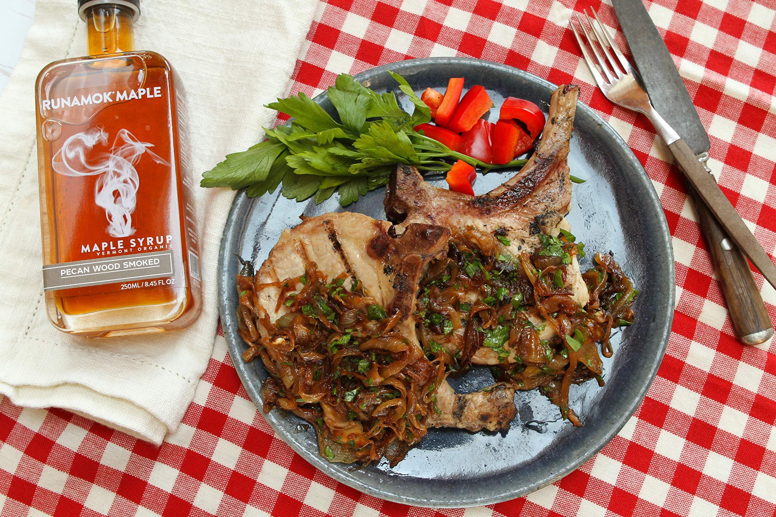 Runamok Runamok Pecan Wood Smoked Maple Syrup Organic - Authentic & Real Vermont Maple Syrup | Pure Strong Flavor | Great for BBQ, Broiled Salmon, Vinaigrettes & Cocktails | 8.45 Fl Oz (250mL)