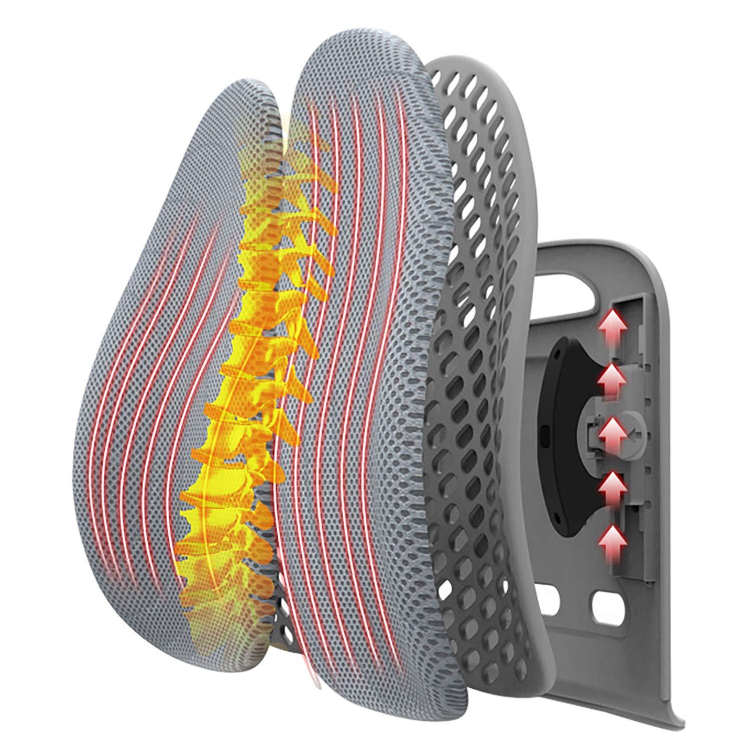 CHENGNAN CHENGNAN Breathable Lumbar Pillows Back Support Ergonomics Lumbar Cushion 40D Density Memory Cotton for Office,Car,A