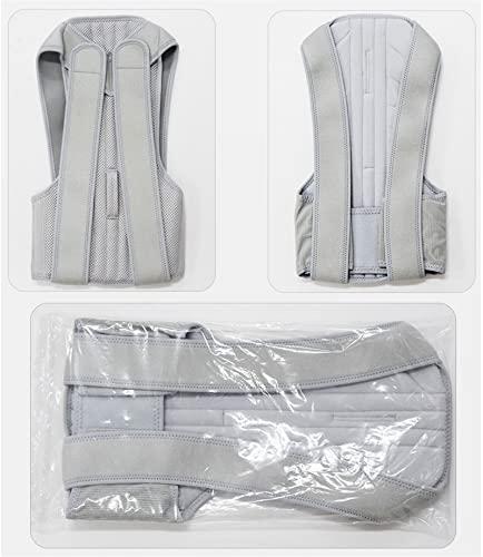 Telusu Breathable Back Correction Brace Improves Posture and Provides for Lower and Upper Back Pain Posture Corrector Lumbar Support Belts for Men Women (Color : Gray, Size : L/Large)
