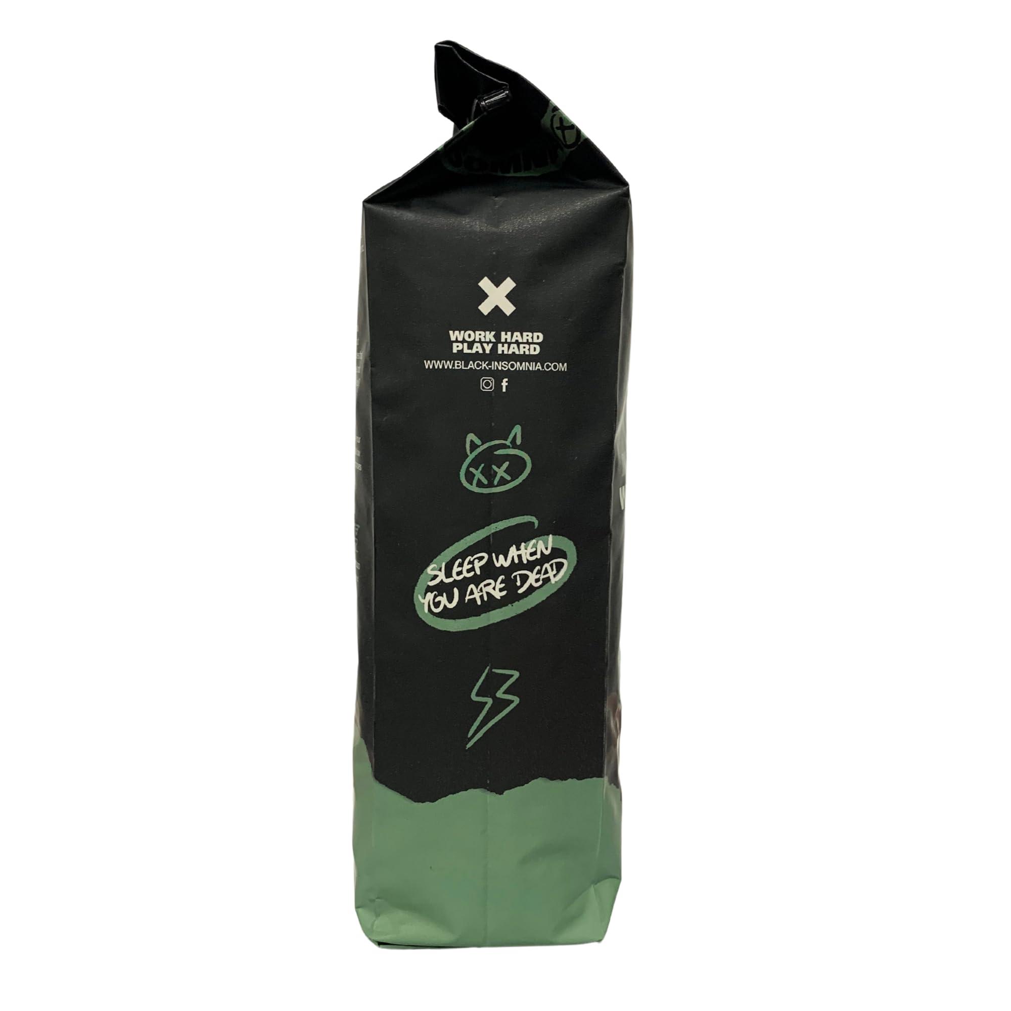 BLACK INSOMNIA COFFEE COMPANY X Black Insomnia Coffee - Extreme Caffeine - The Strongest Highly Caffeinated Coffee in the World - 1lb (Variety Pack - Whole Bean, 2 Pounds)