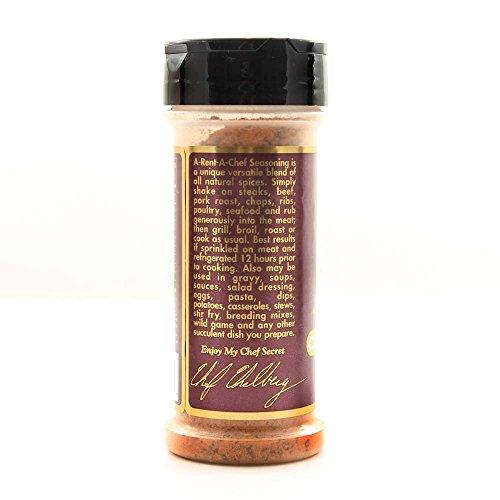 A-Rent-A-Chef All Purpose Gluten Free Seasoning - All Natural - 3 pack of 6 oz - A-Rent-A-Chef All Natural - Made in the USA - Made in Nebraska - MSG Free - All Natural Food Seasoning - Chef's Secret Blend