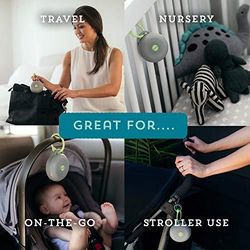 Marpac Yogasleep Hushh Portable White Noise Machine for Baby, 3 Soothing, Natural Sounds with Volume Control, Compact for On-The-Go Use & Travel, USB Rechargeable, Baby-Safe Clip & Child Lock