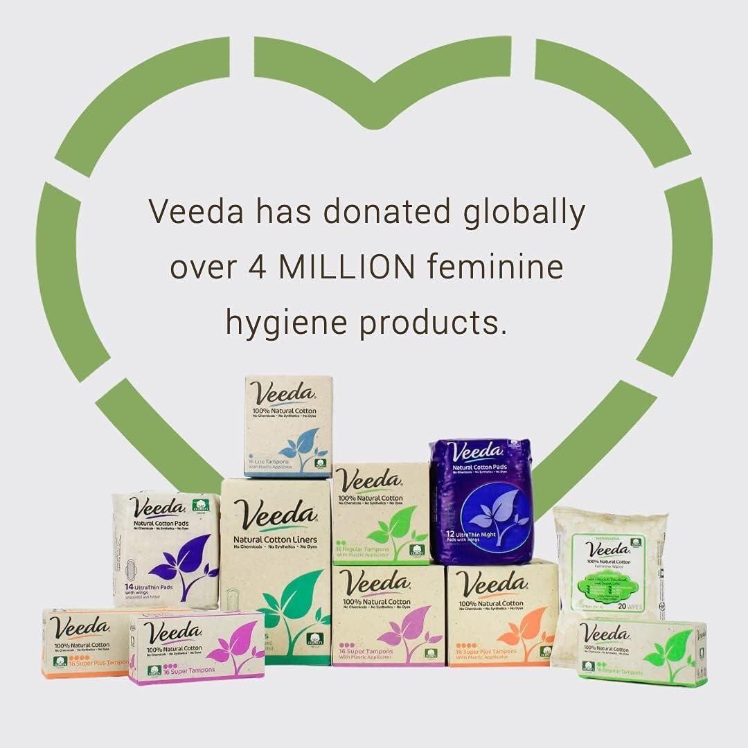 Veeda Veeda Natural Cotton Ultra Thin Panty Liners for Women - Breathable Thin Daily Liners are Always Chlorine and Toxin Free - Hypoallergenic & Comfortable Pantyliners - 120 Count